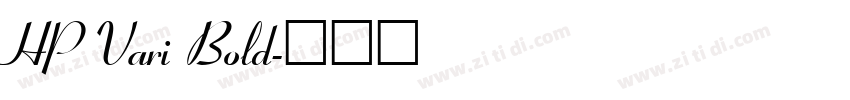 HP Vari Bold字体转换